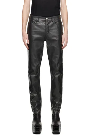 Rick Owens Black Hollywood Tyrone Leather Pants