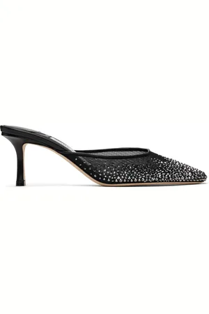 Jimmy Choo Black Vivi 65 Mules