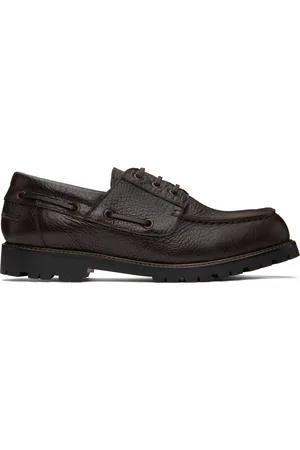 STUDIO NICHOLSON Brown Guston Boat Shoes