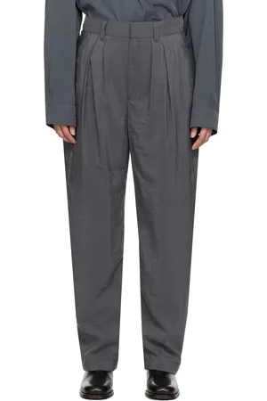 LEMAIRE Gray Soft Pleated Trousers