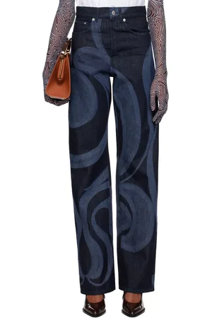 DRIES VAN NOTEN Indigo Embroidered Jeans