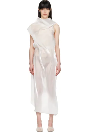 Issey Miyake White Eau Maxi Dress