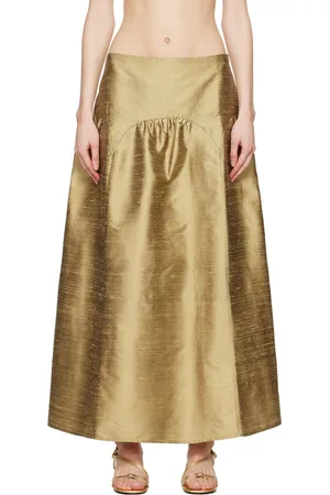 Paloma Wool Gold Pallon Maxi Skirt