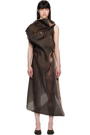 Issey Miyake Brown Eau Maxi Dress