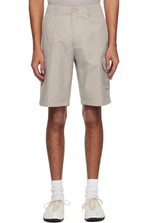 Stone Island Gray Weatherproof Cotton Canvas Ghost Shorts