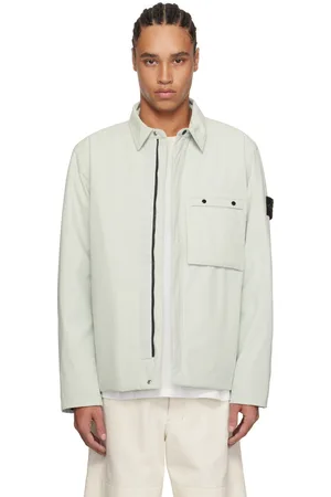 Stone Island Gray Soft Shell-R PrimaLoft Insulated Jacket