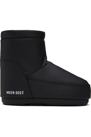 Moon Boot Black Icon Low Rubber Boots