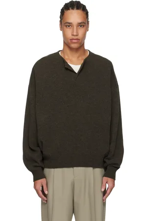 FEAR OF GOD Brown Fine Knit Henley