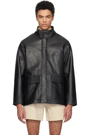 Sunflower Black Fatigue Leather Jacket