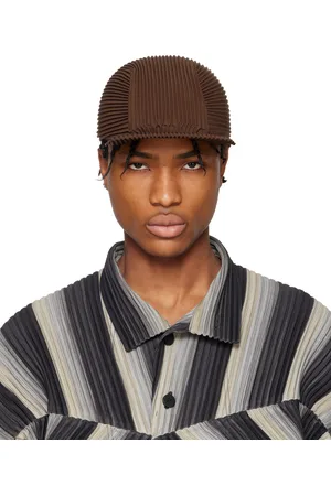 Issey Miyake Brown Pleats Cap