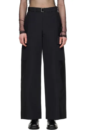 SACAI Black Grosgrain & Suiting Cargo Pants