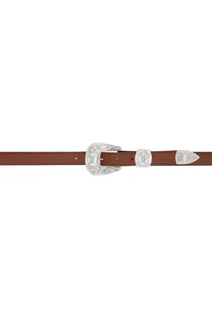 Pins & Needles Brown Papillon Western Tip Belt