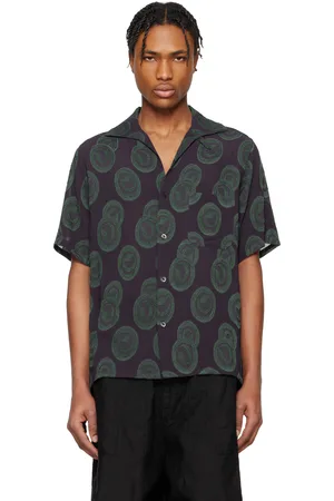 Pins & Needles Purple Italian Collar Short Sleeve Shirt