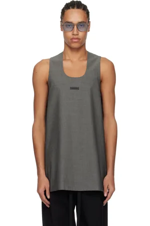 FEAR OF GOD Gray Oxford Tank Top