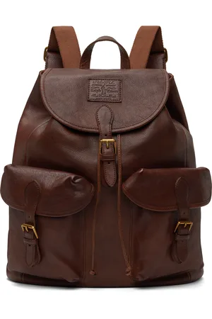 Ralph Lauren Brown Heritage Leather Backpack