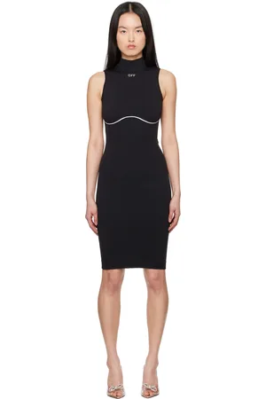 OFF-WHITE Black Stamp Seamless Minidress