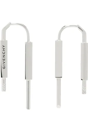 Givenchy Silver U Lock Earrings