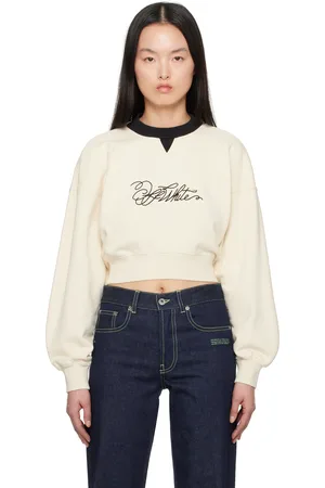 OFF-WHITE Script Crop Sweatshirt