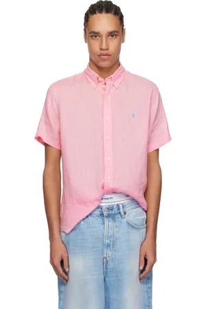 Ralph Lauren Pink Classic Fit Linen Camp Shirt