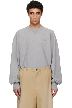 Hed Mayner Gray Embroidered Sweatshirt