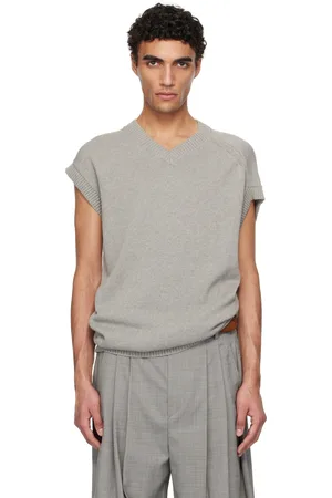Hed Mayner Gray V Neck Vest