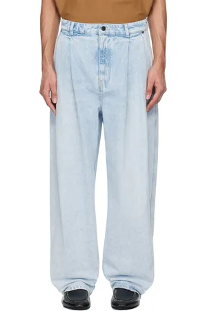 Hed Mayner Blue Pleated Jeans