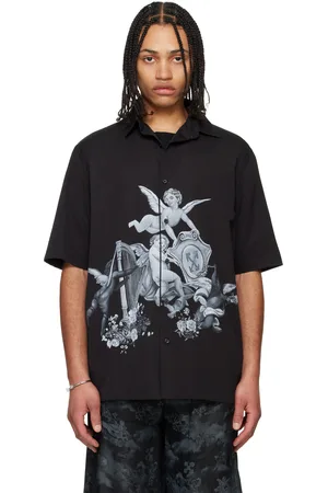 OFF-WHITE Black Putti Poplin Bowling Shirt