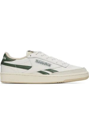 Reebok Off-White & Green Club C Revenge Vintage Sneakers