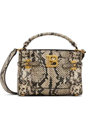 Balmain Gray & Black B-Buzz Bag