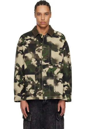 BAPE Green Map Camo Work Jacket