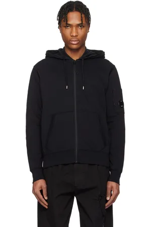 C.P. Company Black Light Fleece Full Zip Hoodie