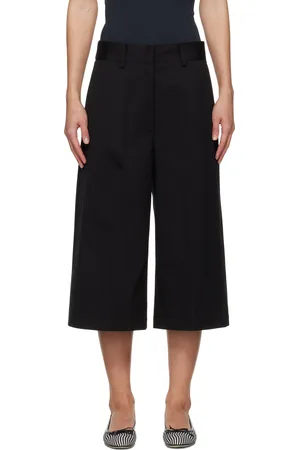 Msgm Black Cotton Bermuda Shorts