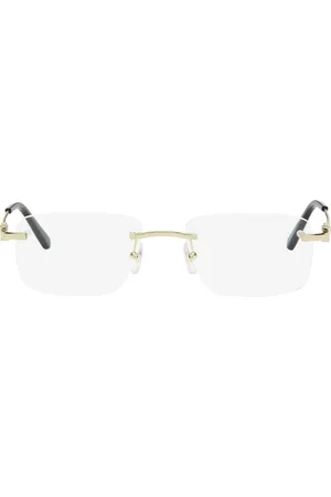 Cartier Gold Signature C Rectangular Metal Glasses