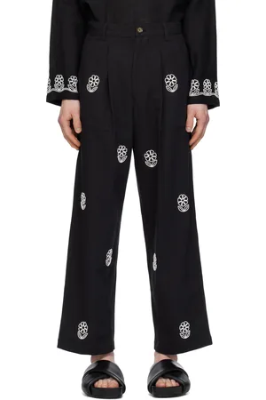 HARAGO Beadwork Embroidered Trousers