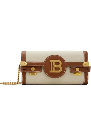 Balmain Beige & Brown B-Buzz 23 Bag