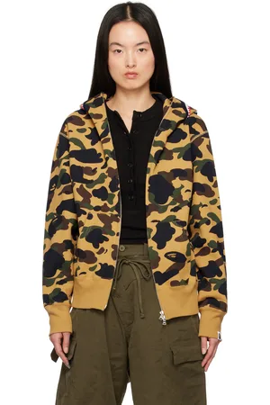 BAPE Khaki & Tan ABC Camo Shark Full Zip Hoodie