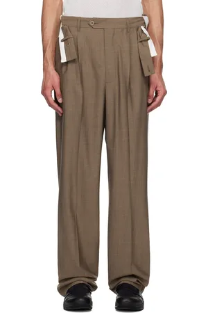 MAGLIANO Brown Link Double Pleats Trousers