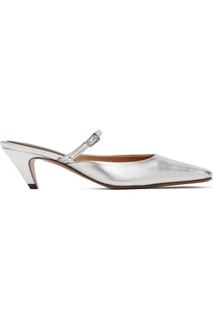 Stella McCartney Silver Stella Spur Kitten Heels