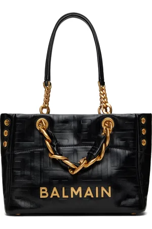 Balmain Black Small 1945 Soft Tote