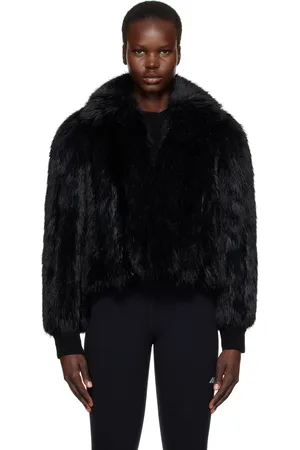 Balenciaga Black Shrunk Faux-Fur Jacket