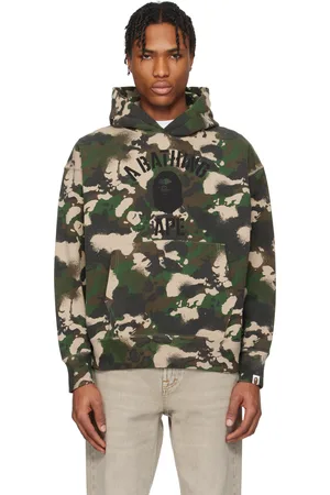 BAPE Khaki Map Camo Pullover Hoodie