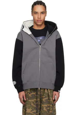BAPE Black & Gray Shark Full Zip #1 Hoodie