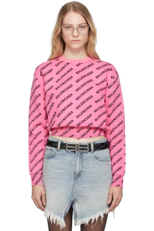 Balenciaga Pink Mini Allover Sweater