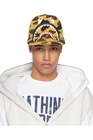 BAPE Yellow & Beige 1st Camo Shark Mesh Cap