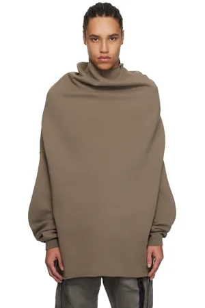 Rick Owens Gray Hollywood Shroud Turtleneck