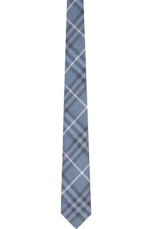 Burberry Blue Check Silk Tie