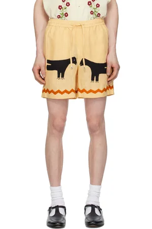 HARAGO Crow Applique Shorts