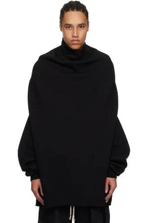 Rick Owens Black Hollywood Shroud Turtleneck