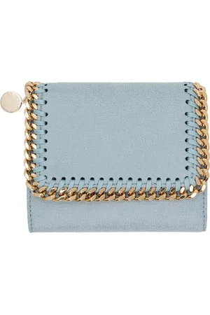 Stella McCartney Blue Falabella Small Flap Wallet