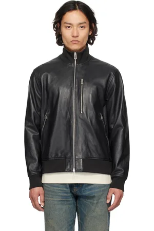 Paul Smith Black Leather Bomber Jacket